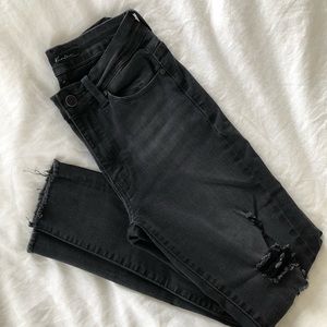 KanCan Size 24 Black/Gray Stretch Denim